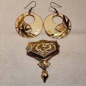 Berebi Earrings And Brooch